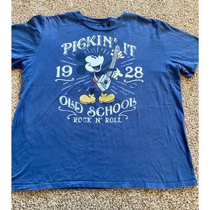 Disney men 2XL blue Mickey Mouse t-shirt